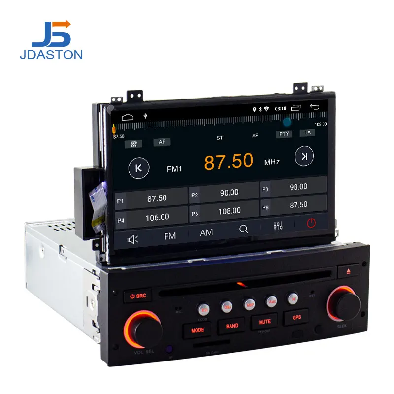 Автомобильный DVD-плеер JDASTON мультимедийная стерео-система на Android 10 0 с GPS Wi-Fi для