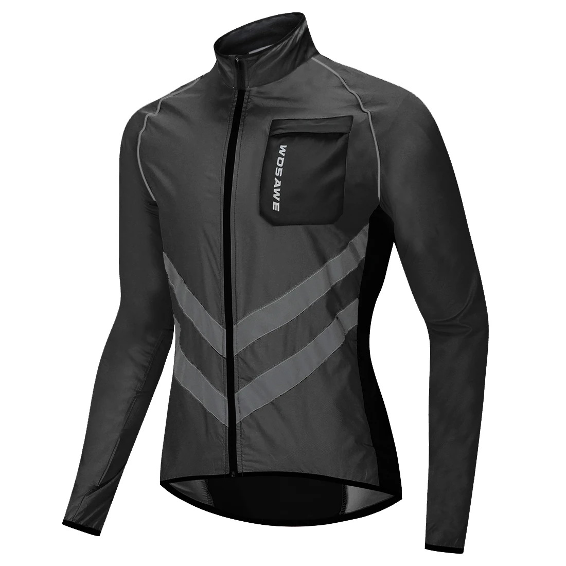 Reflective Black WOSAWE велосипедная дождевик высокая видимость многофункциональная Джерси Дорога MTB велосипед велосипедный ветрозащитный Быстросохнущий дождевик ветровка - Цвет: Reflective Black
