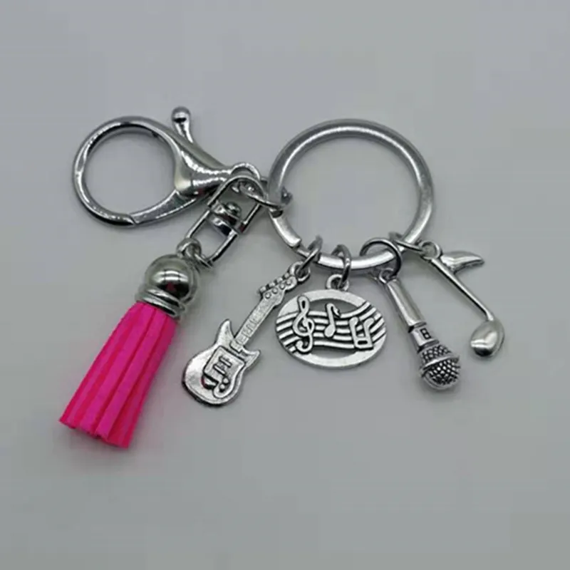 Брелок с кисточкой для учителя пианино кольцо ключей музыкой Подарочные заметки