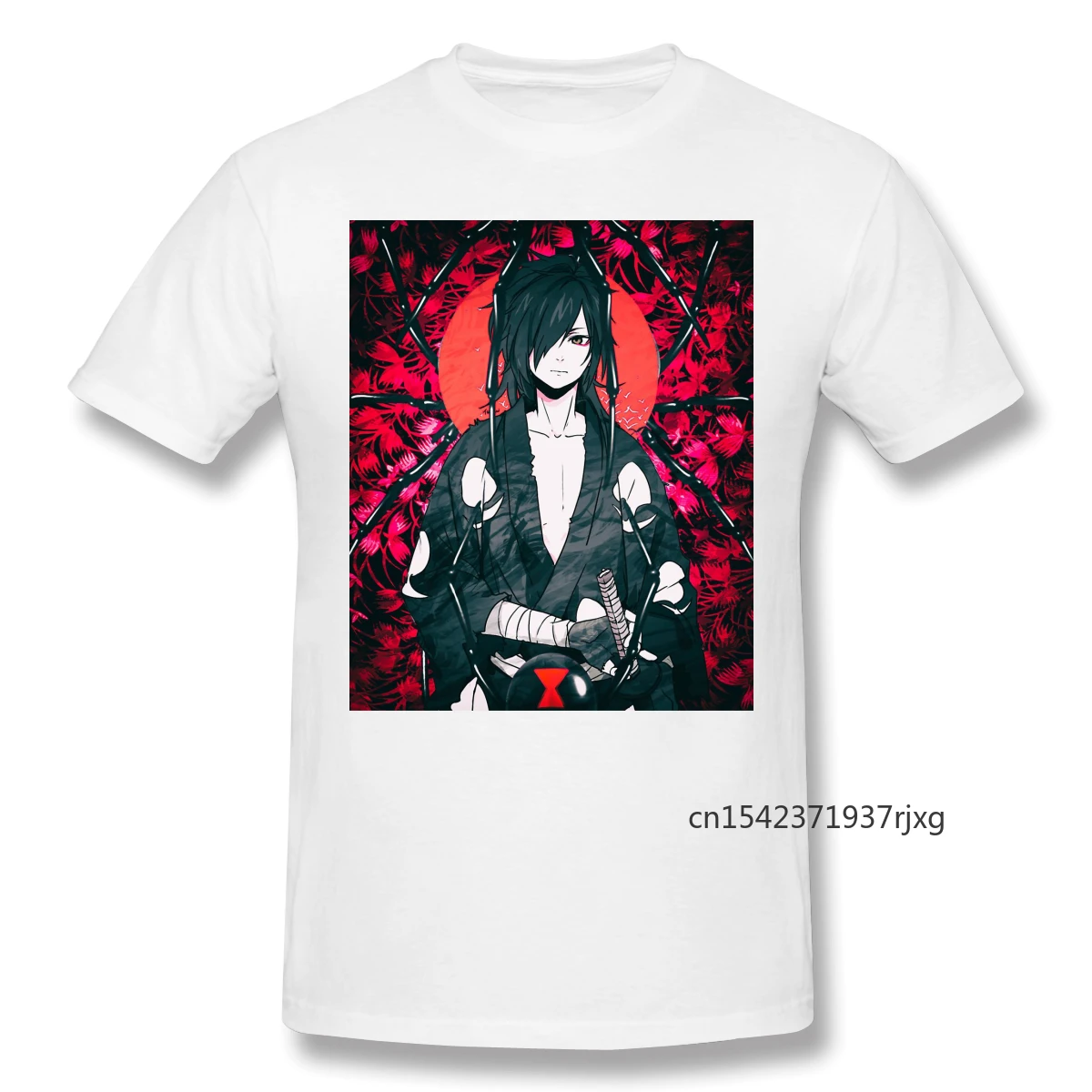 

Hyakkimaru Dororo Flower Printing Cool Designed Funny T Shirts Dororo Men Fashion Streetwear O-Neck Casual Short Clothes