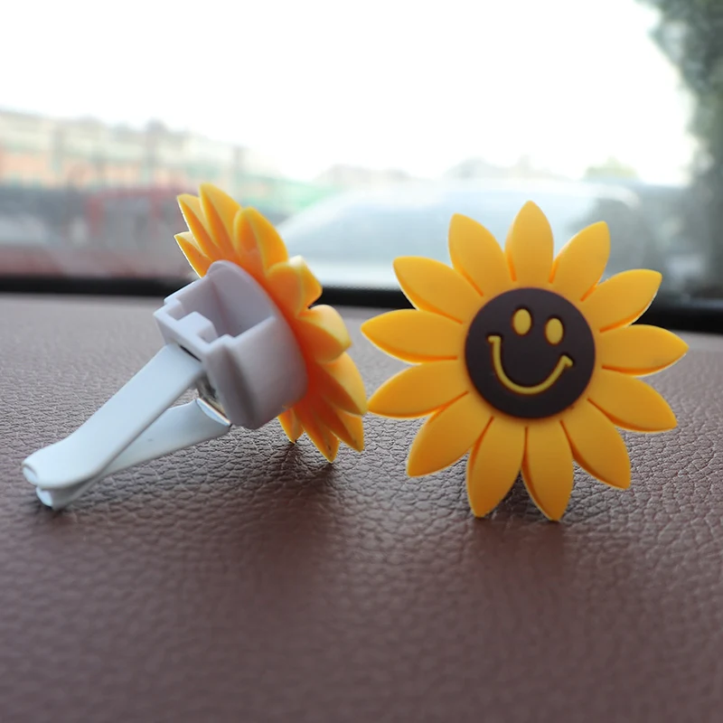 Автомобильный освежитель воздуха в виде подсолнуха украшение автомобиля на
