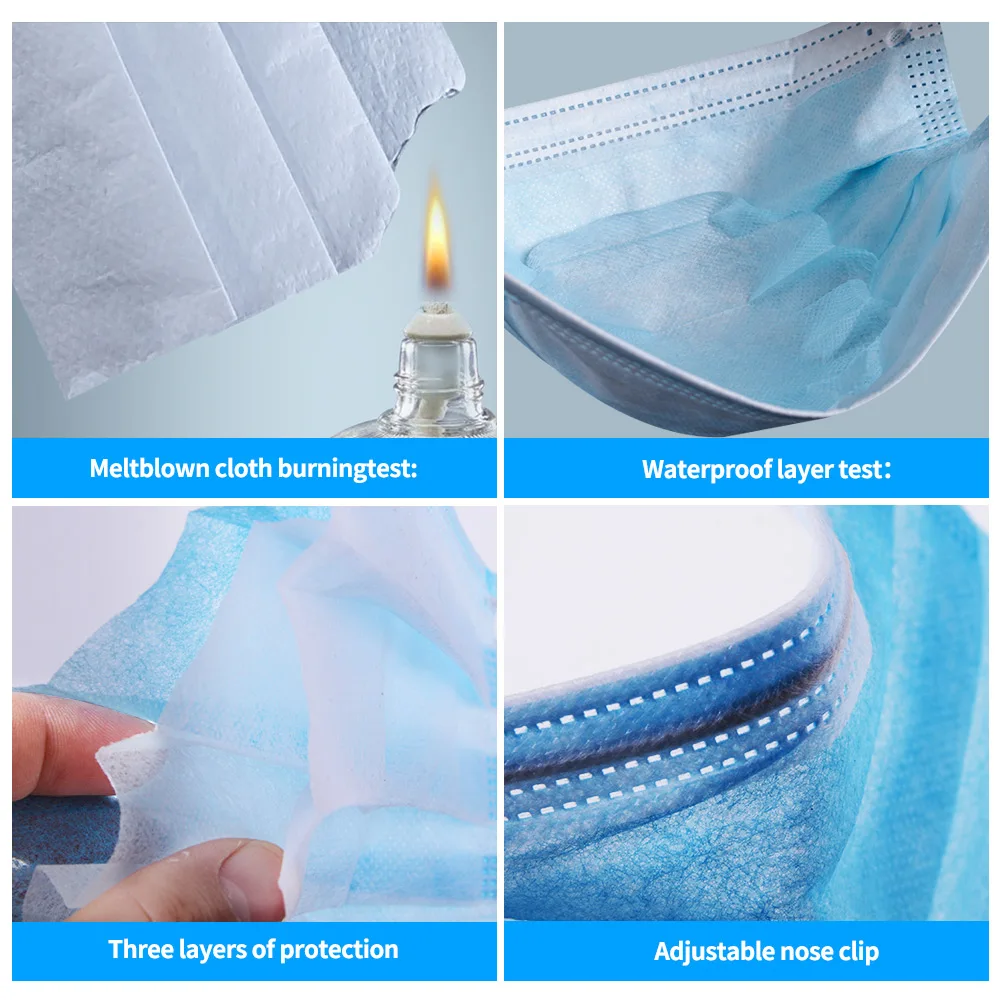 

Fast Delivery Mouth Face Mask Protective Dustproof Disposable Anti Dust Masks 3-ply Non Woven Elastic Earloop Mask for Woman Man