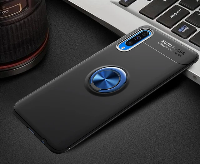 Чехол для samsung Galaxy A40, роскошный защитный чехол, ударопрочный чехол для samsung A10 A20 A30 40 A50 A60 A70 - Цвет: Blue Black