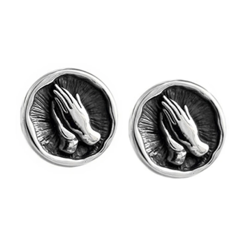 Женские винтажные серьги гвоздики в стиле молитвы|Серьги-гвоздики| |