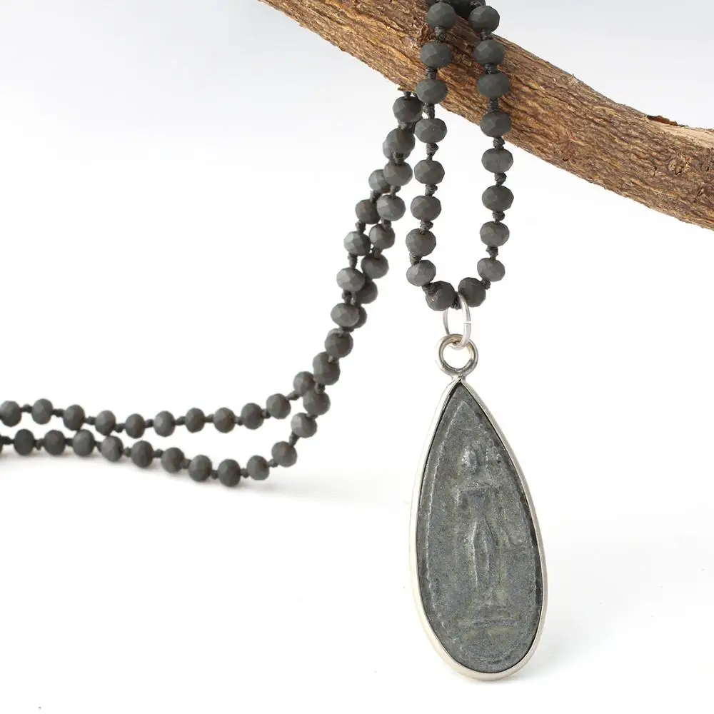 Ожерелье KELITCH Boho ювелирное изделие резной кулон Будды счастливый амулет ожерелье