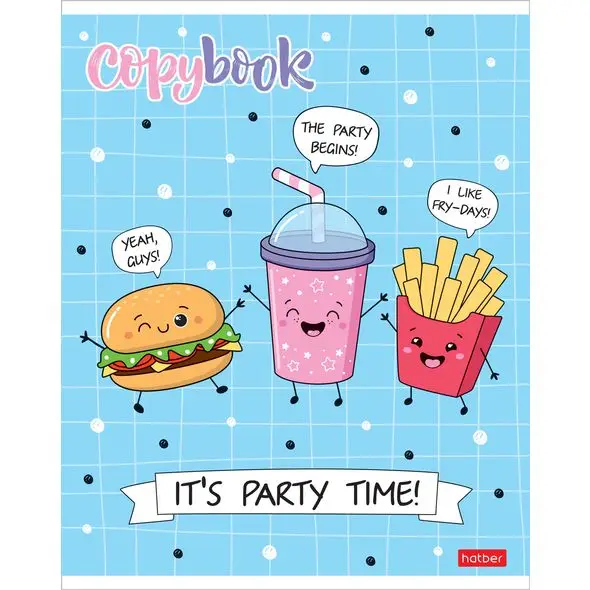 Набор тетрадей 48 л. х 5 шт &quotПришла Еда&quot А5+ клетка выбор.лак ламинация обложек |