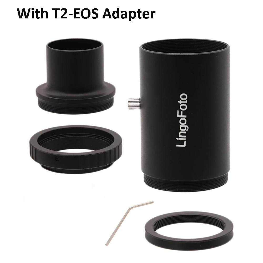 

Telescope Adapter Set for Canon EOS, 1.25"Eyepiece to T-mount Adapter + Telescope Extension Tube + T2-mount to EF-mount Adapter