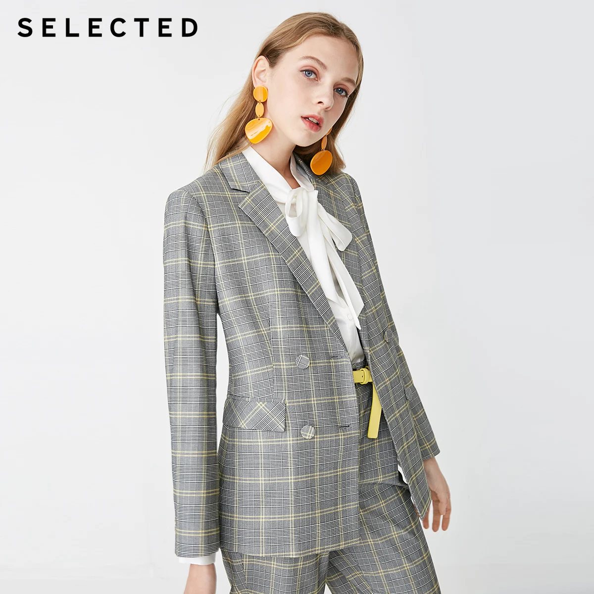 Женский клетчатый Новый повседневный деловой пиджак S | 419172502|Женские пиджаки|