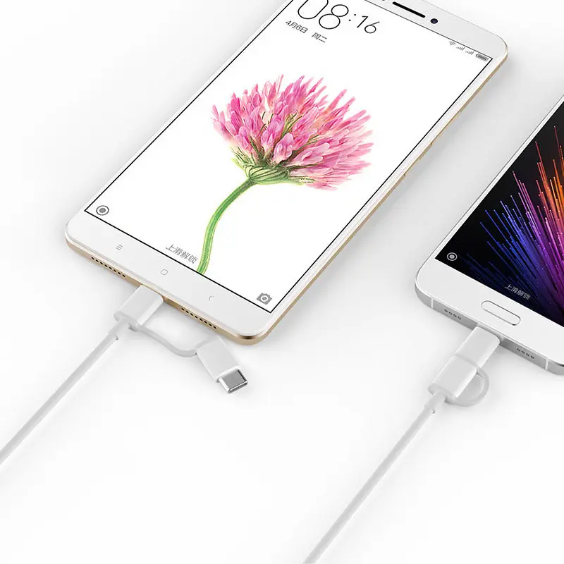Кабель ZMI 2 в 1 Micro usb Type c для xiaomi 9 8 Samsung s8 s9 huawei oneplus зарядное устройство провод