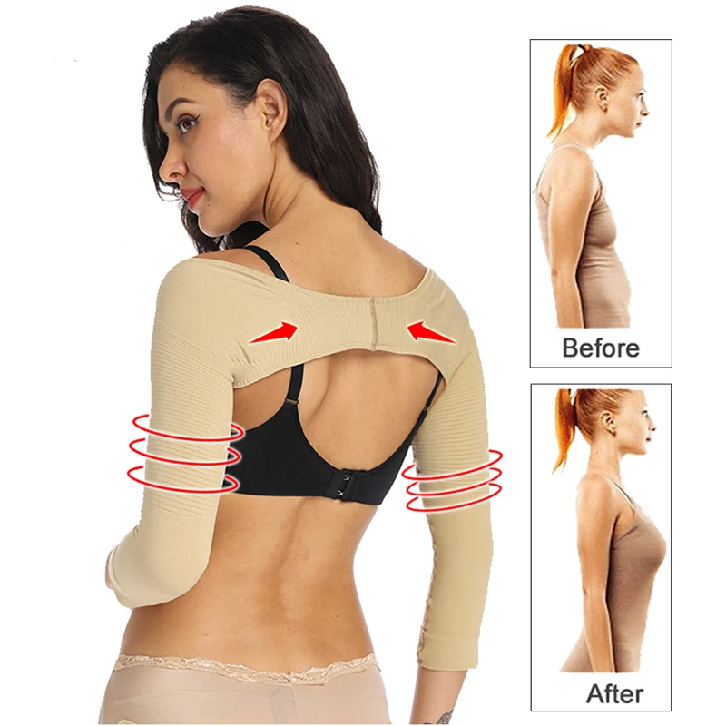 

Arm Compression Slimming Underwear Top Women Arm Shaper Back Shoulder Corrector Humpback Posture Corrector Arm Control Shapewear