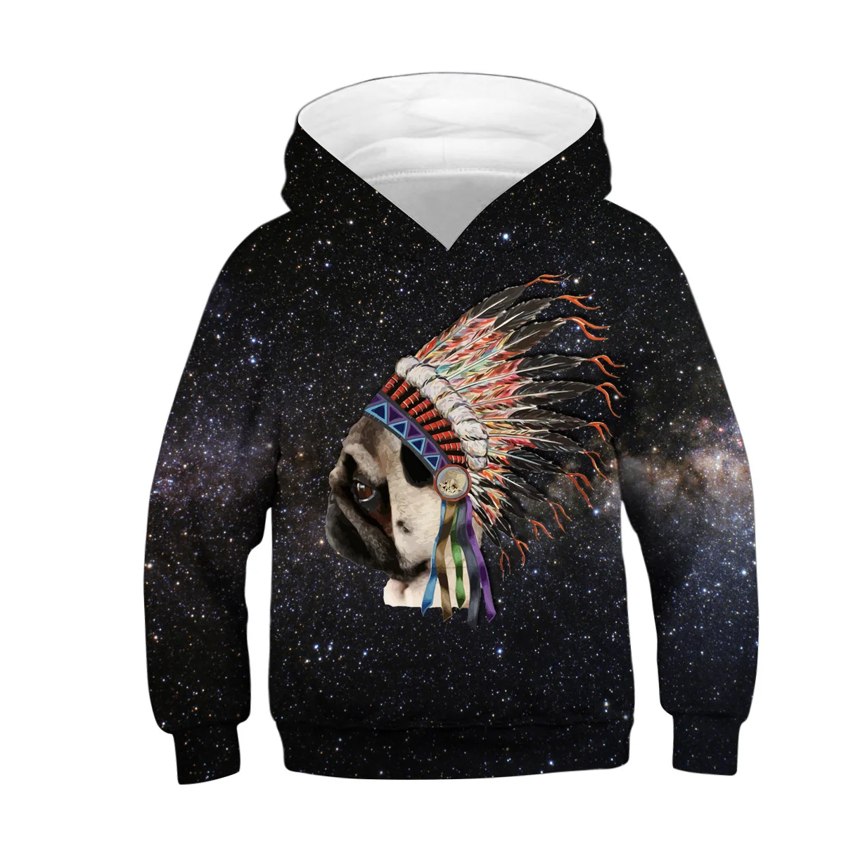 Kids Hoodies Teen Girls Boys Clothes Wolf Fox Lion King 3D Animal Digital Print Children Sweatshirt Long Sleeve Hooded Girl Tops
