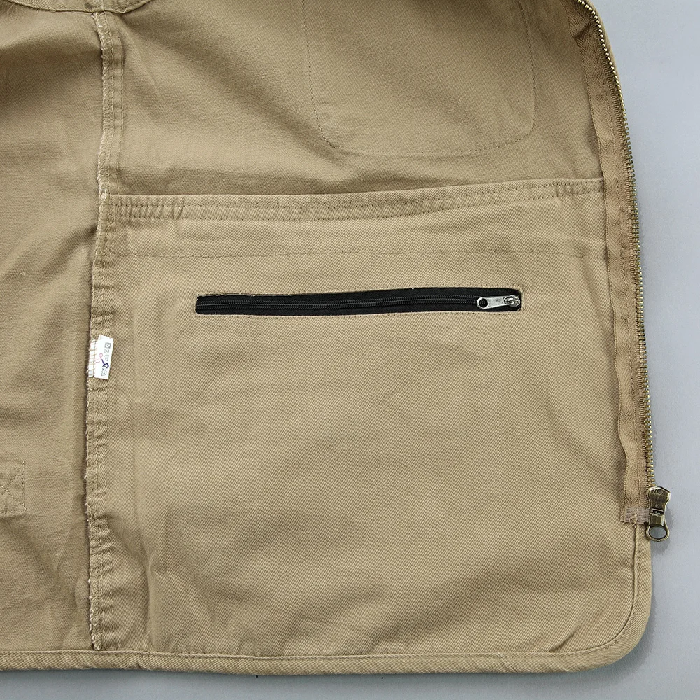5XL хлопковый тканевый жилет с множеством карманов для мужчин Весна Лето