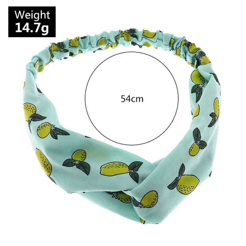 Повязка для волос женская в богемном стиле с фруктовым принтом |