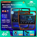 Автомобильный радиоприемник 8G 128G для Mercedes Benz C-Class W203 C200 C320 C350 CLK W209 2002-2005 GPS навигация 4G WIFI 2 Din Android 10 DVD