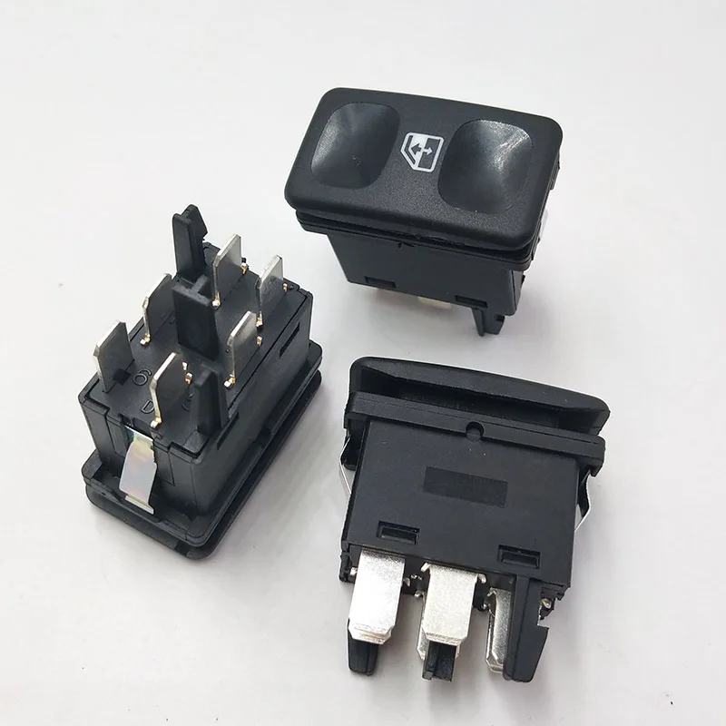 3PCS Car Black Plastic Metal Power Window Control Switch Button 191959855 BDP605 for VW Polo Golf Jetta MK2 1985 -1987 1988 1989 |