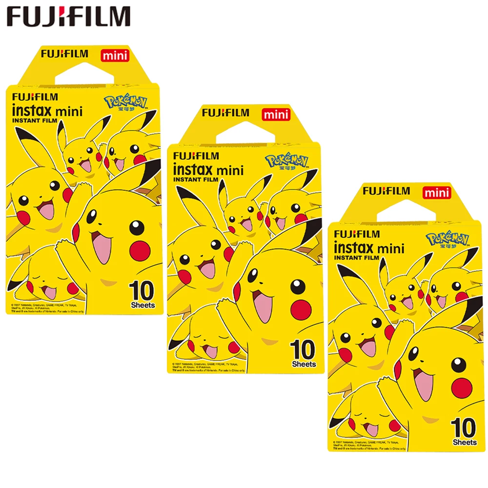 Fujifilm Instax Mini пленка 8/9 Pokemon Pikachu для Fuji 7s 25s 26 70 90 мгновенная камера поделиться SP 1