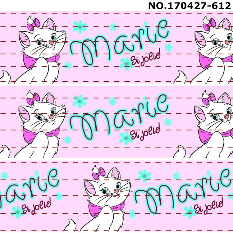 170427-612 Новинка, 50 ярдов, Новое поступление, японская мультяшная лента Marie Catl, лента с рисунком из мультфильма - Цвет: 170427-612