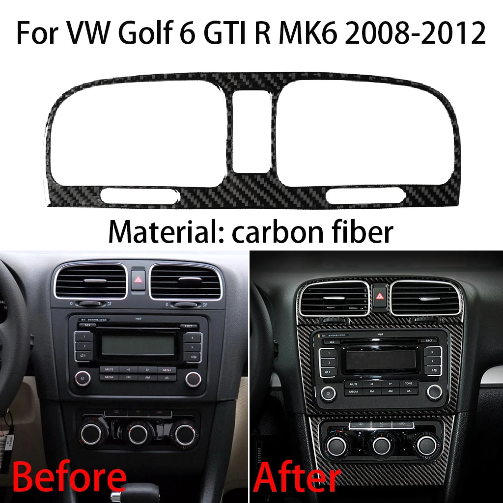 

Carbon Fiber Car Interior, CD Panel Decoration;Suitable FOR VW Golf 6 GTI R MK6 2008 2009 2010 20112012 Car Sticker