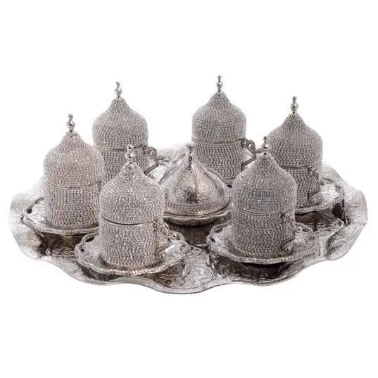 Ручной работы Медь турецкий кофе эспрессо Сервировочный набор кристалл