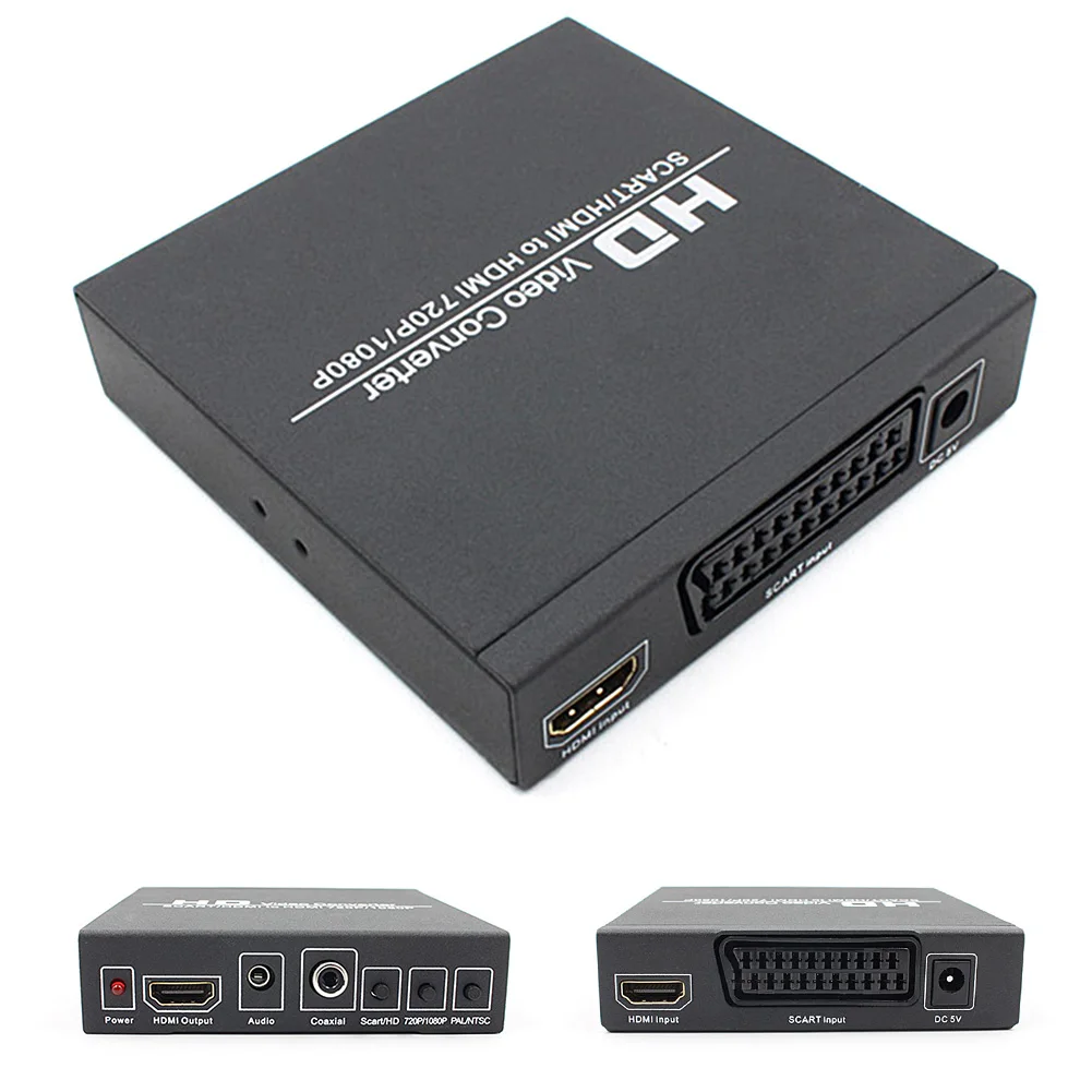 Монитор 720P 1080P конвертер аудио экстрактор видео Scart HDMI в для HDTV DVD| |
