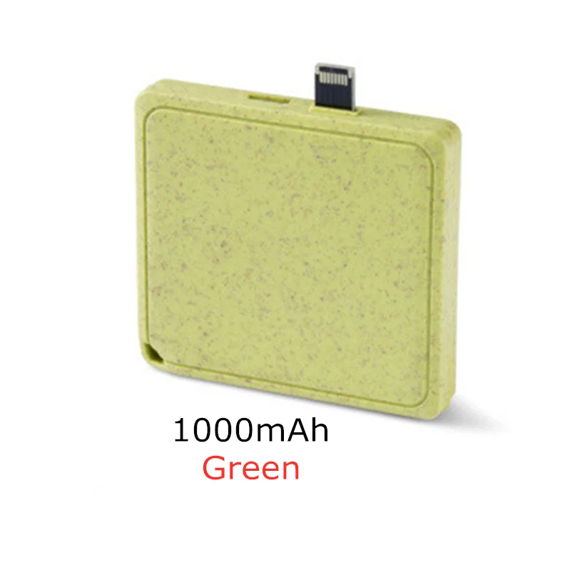 Green For Type-c 1000-2000 мАч портативный путешествия мини Powerbank для huawei резервного копирования зарядное устройство Внешний разъем type-c аварийное зарядное устройство - Цвет: Green For Type-c