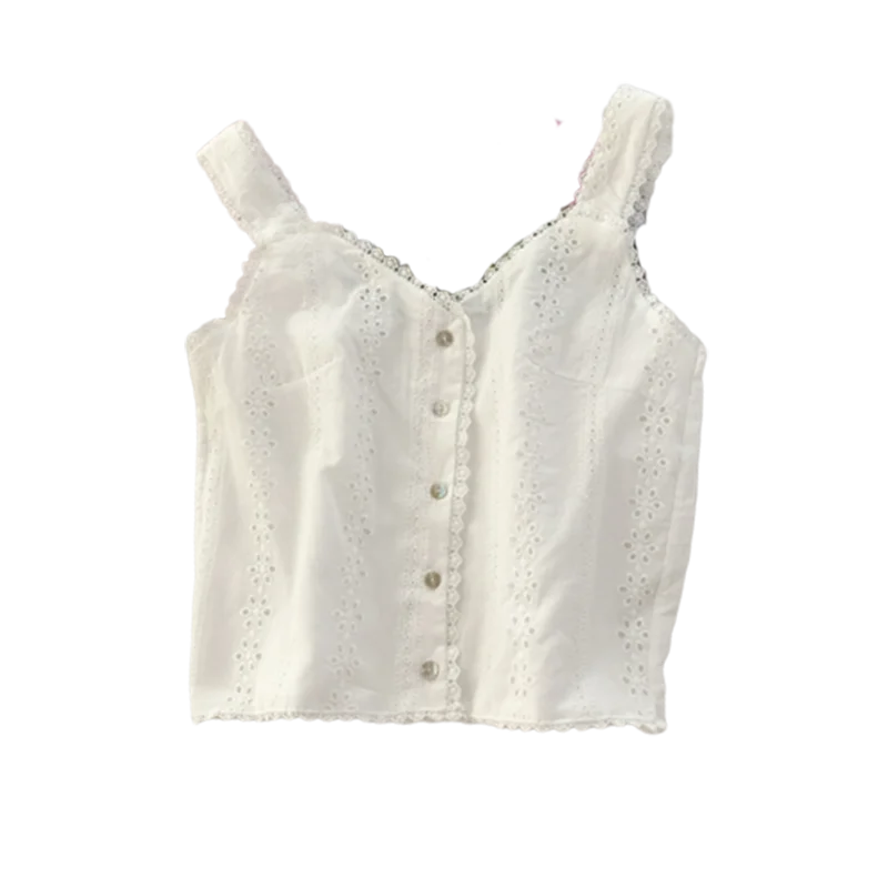 Женский укороченный топ Белый Топ без рукавов CR019|Топы| |