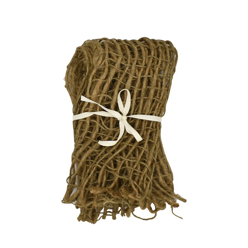 

1pc Newborn Photography Prop Burlap Layer Net Hessian Jute Background Blankets Backdrop Cloth Handcraft Jute Baby Photo Mat Gift