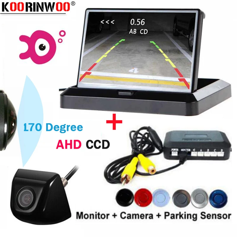 Парктроник Koorinwoo AHD 170 металлическая широкоугольная камера датчики парковки 4