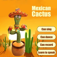 dancing cactus electronic plush toys twisting singing talking novelty funny music luminescent gifts home decoration ornaments