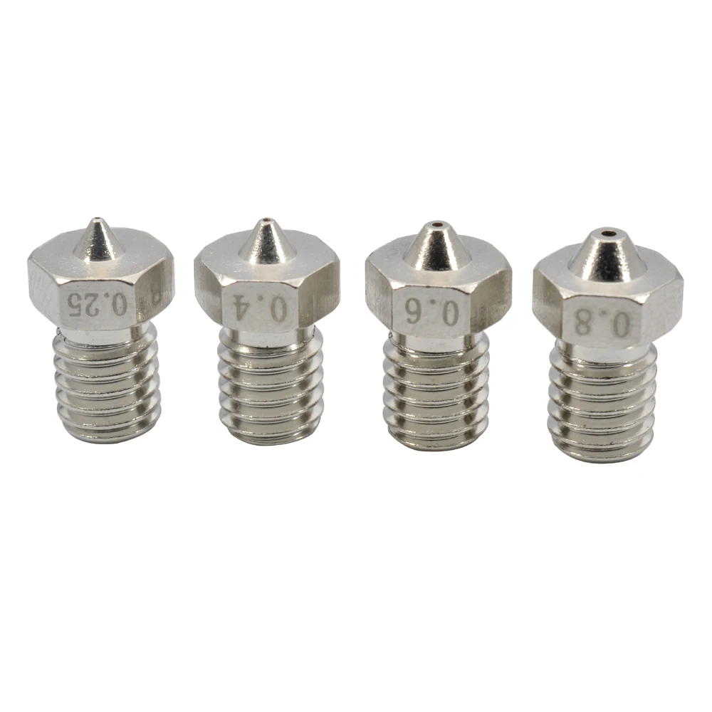 4pcs Upgraded Plated Wear Resistant Brass V6 Extra Nozzle Pack For 1.75mm Hotend Prusa i3 MK3 Anycubic I3 Mega 3D printer | Компьютеры и