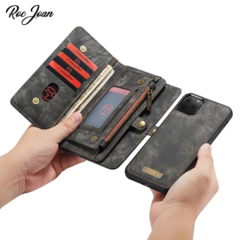 Кожаный чехол-бумажник с отделением для карт 14 Apple iPhone 11 Pro Max X XS XR 8 7 Plus 6 6S 5 5S SE