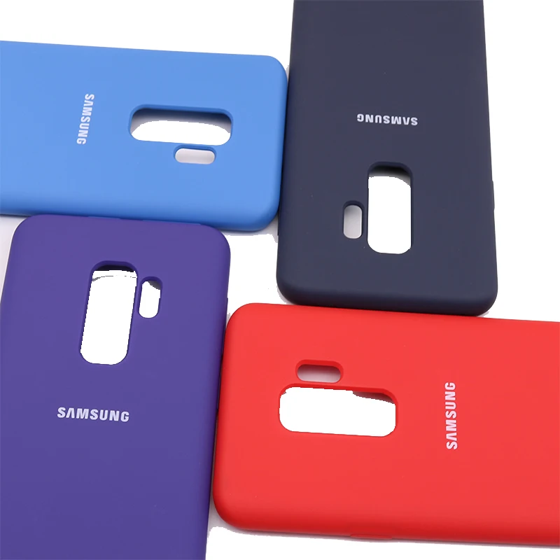 Жидкий силиконовый чехол для Samsung S9/S9 + официальный Мягкий Galaxy Plus защитный |