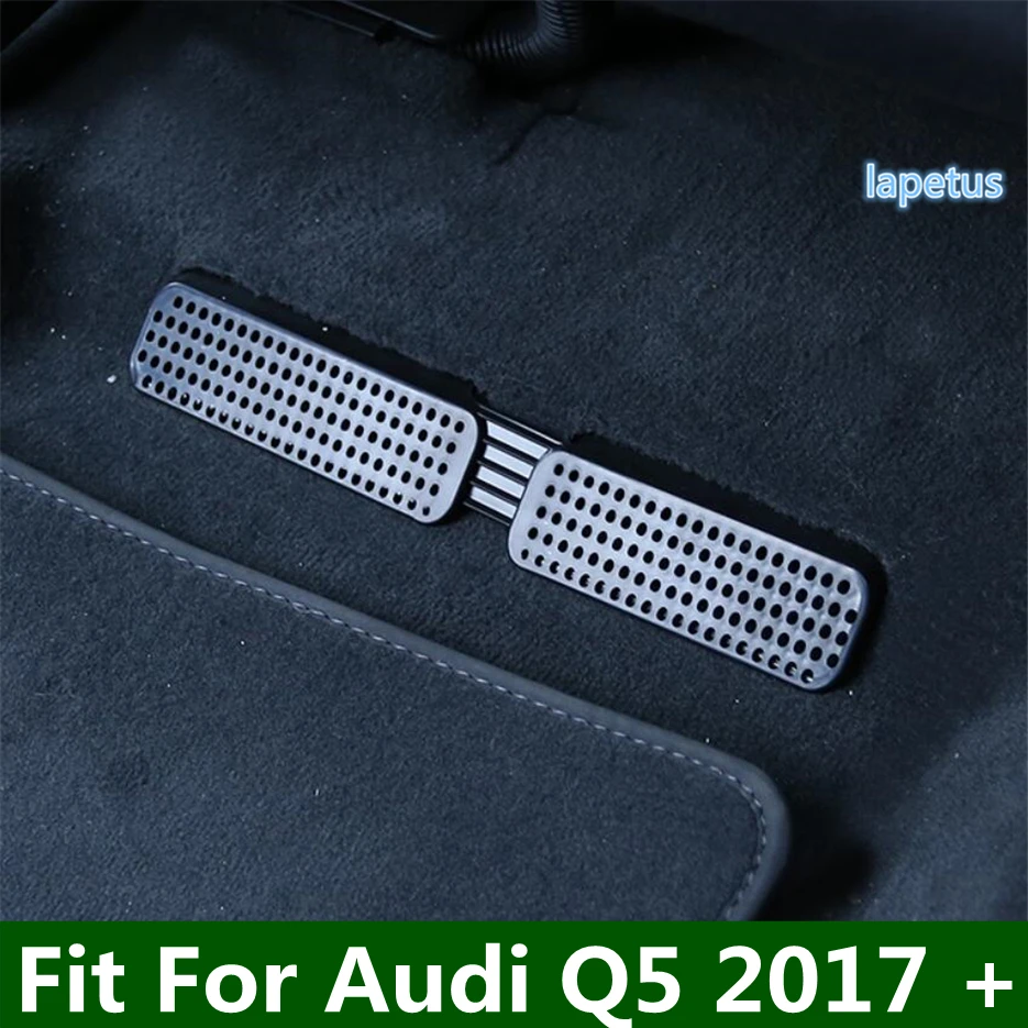

Seat Bottom AC Air Duct Vent Anti-blocking Protection Decoration Frame Cover Trim 2PCS Fit For Audi Q5 2017 - 2020 Plastic Black