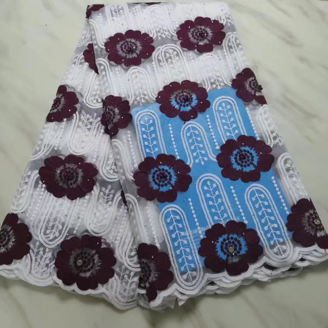 Африканское хлопковое кружево швейцарская вуаль ткань 2019 Высокое качество в