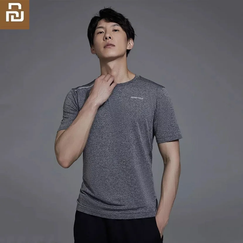 

Youpin 90 Men's one-piece anti-bacterial T-shirt Antibacterial Hygroscopic and breathable Cool feeling male fashion short sleeve
