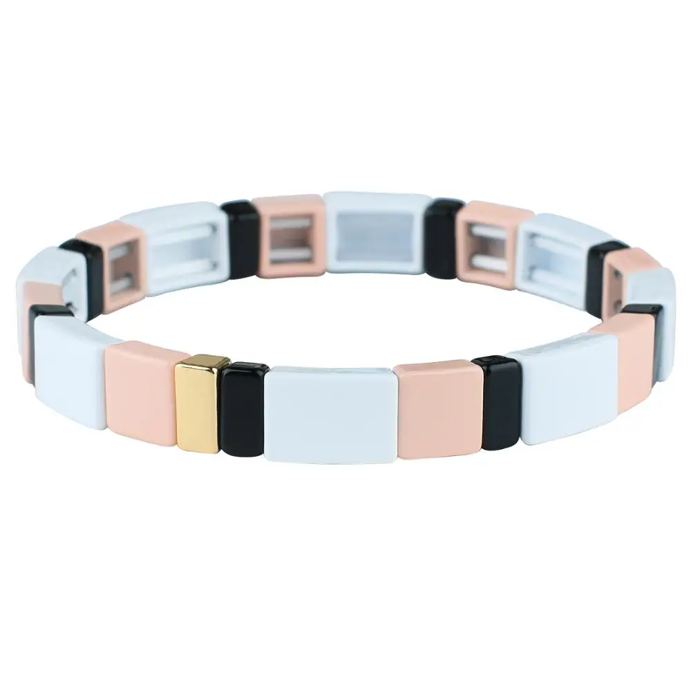 Женский цветной браслет KELITCH вечерние плетеные браслеты из эмалированного