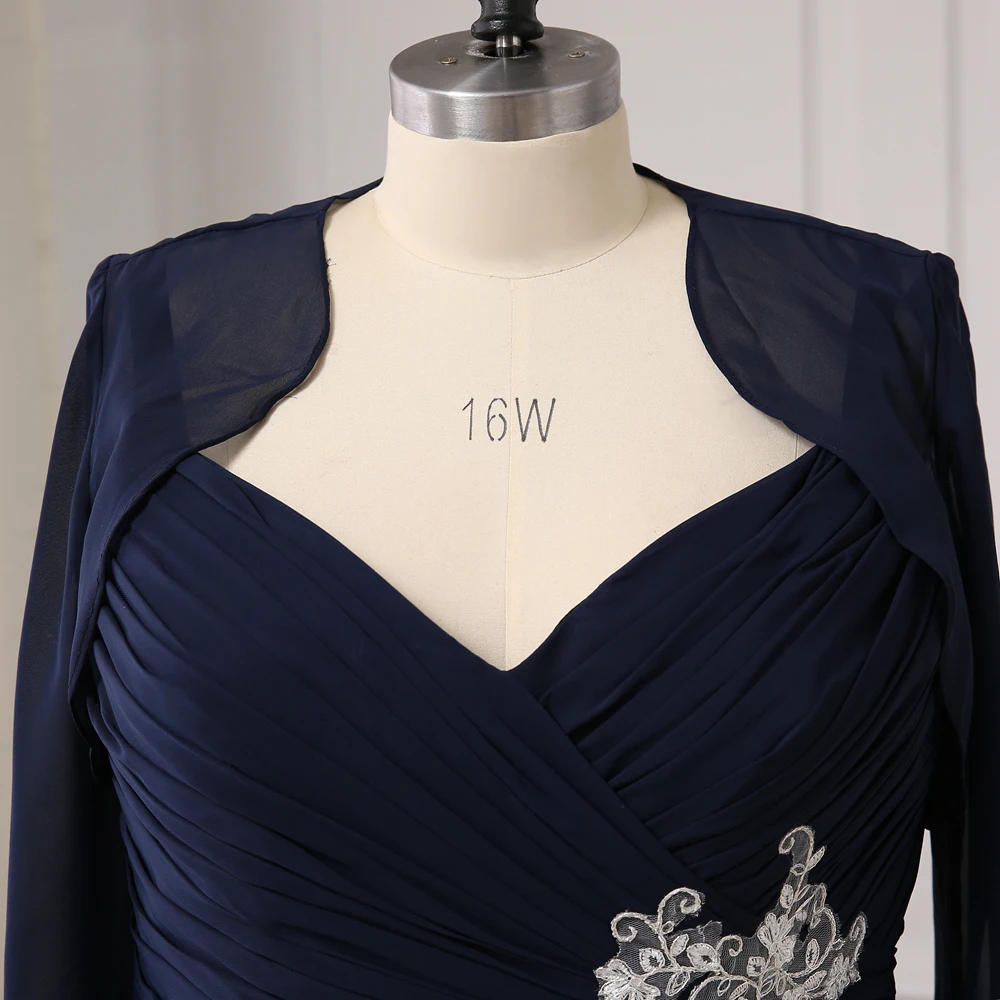 

Jiayigong Custom Made V Neck Chiffon Mother of the Bride Dresses Floor length Pleats Body Mother Gowns with Jacket