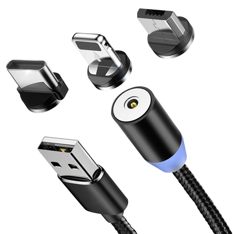 Магнитный кабель usb Type-C для iPhone X/7/8/XS Max/XR/Huawei/Samsung/xiaomi/LG светодиодный | Электроника