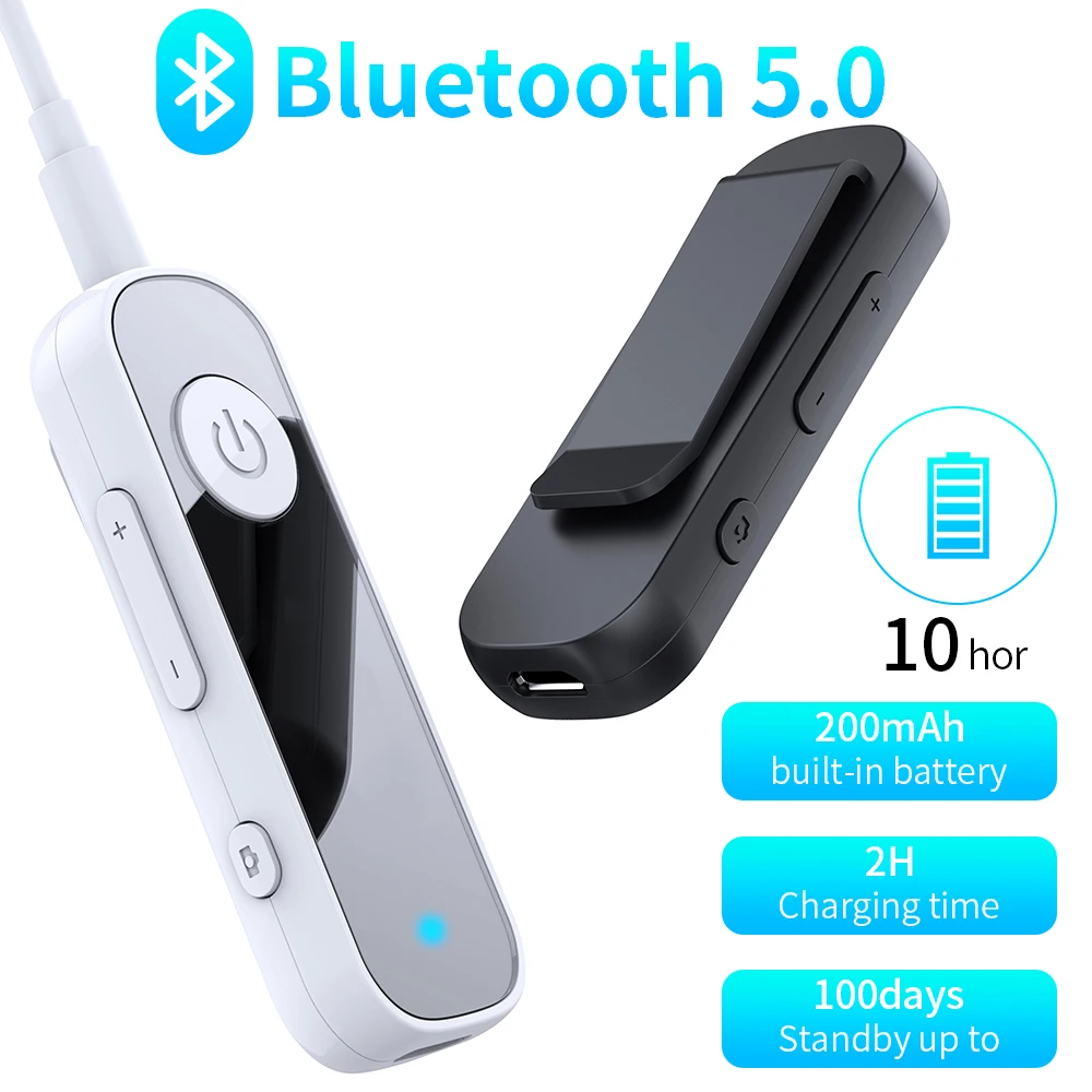 Приемник Zexmte Bluetooth 5 0 разъем 3 мм AUX Наушники автомобильный динамик передатчик