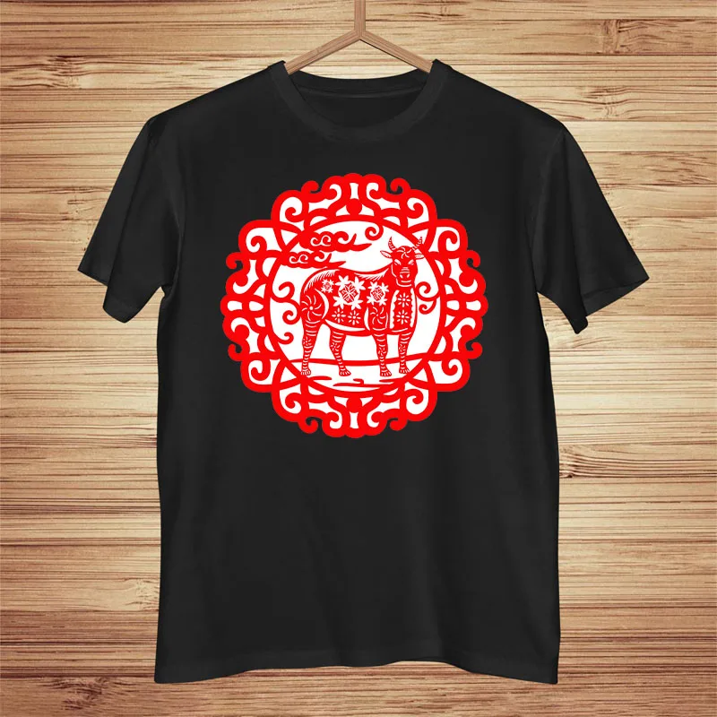 

2021 забавная Праздничная Мужская футболка с надписью на китайском новый год быка ягодиц Nye, летняя футболка из 100% хлопка