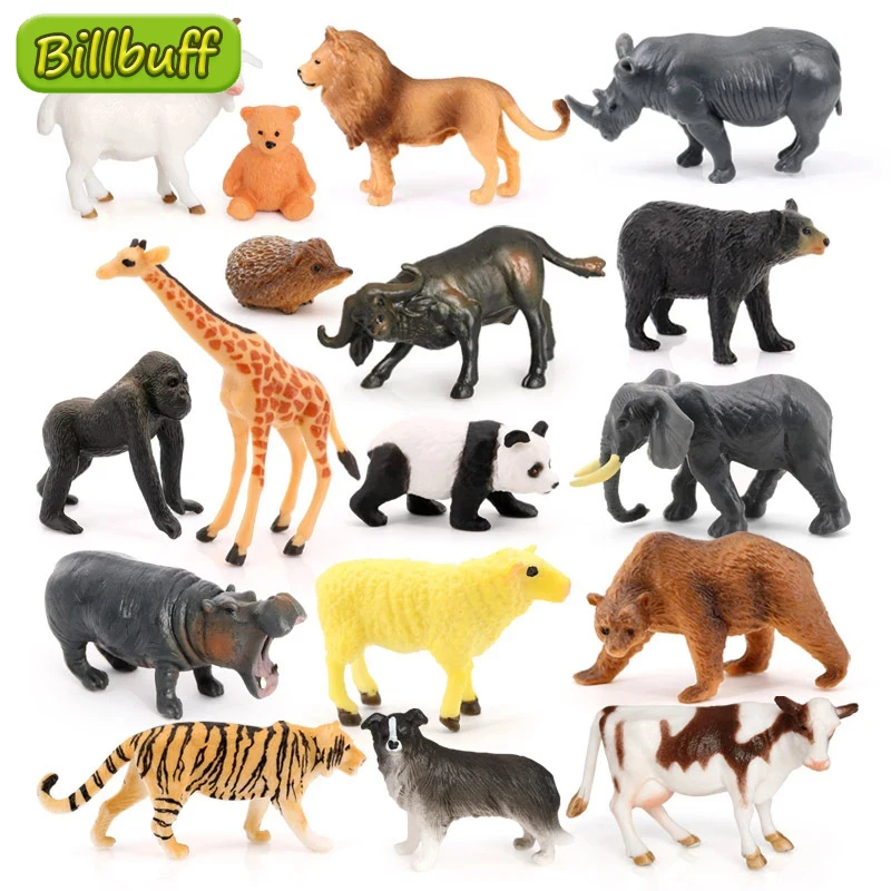 

1 шт., экшн-фигурка животного из джунглей, Лев, тигр, слон, фигурки животных на ферме, модель, обучающие игрушки для детей, подарки