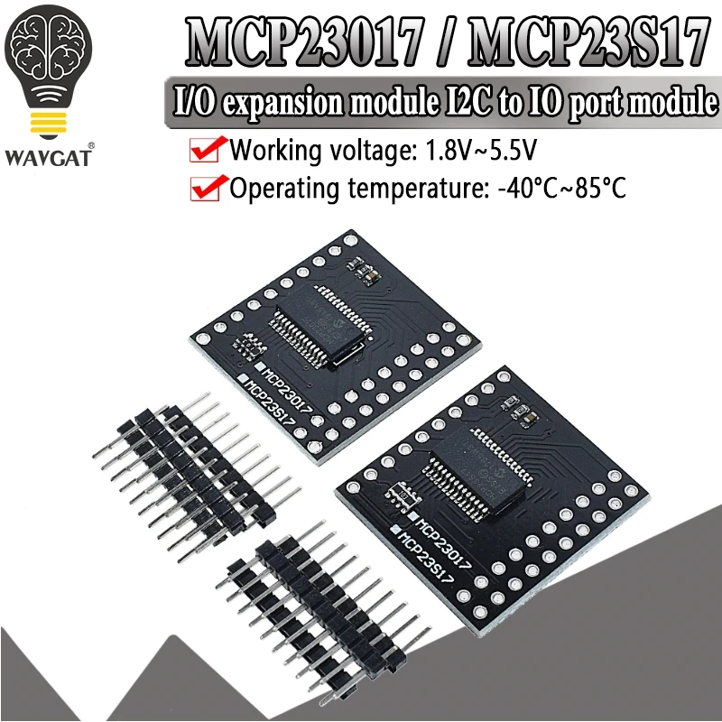 Модуль последовательного интерфейса MCP23017 IIC I2C SPI MCP23S17 двунаправленный 16 битный