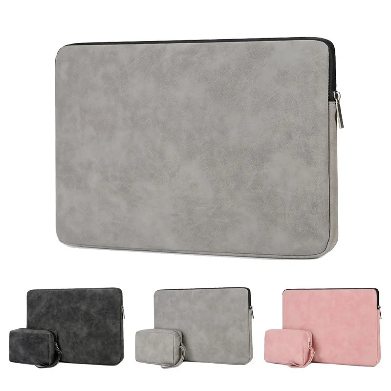 

Laptop Liner Sleeve Case for 13 14 15.6 Inche Notebook Tablet Protective PU Leather Portable Cover Bag for Huawei Xiaomi Samsung