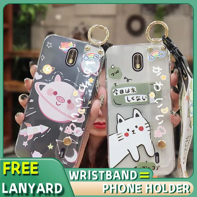 Силиконовый ударопрочный чехол для телефона Nokia 1 красивый черный с изображением