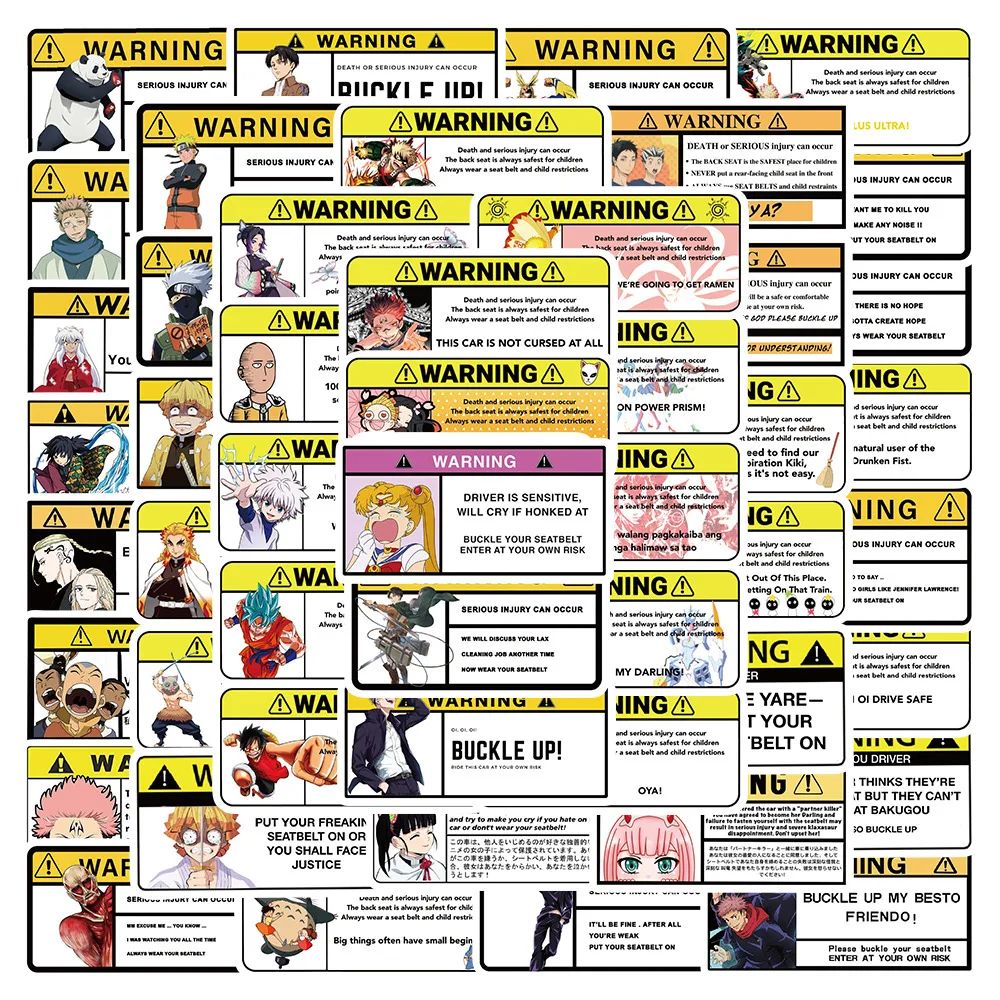 

10/30/50 шт., водонепроницаемые аниме наклейки на шлем