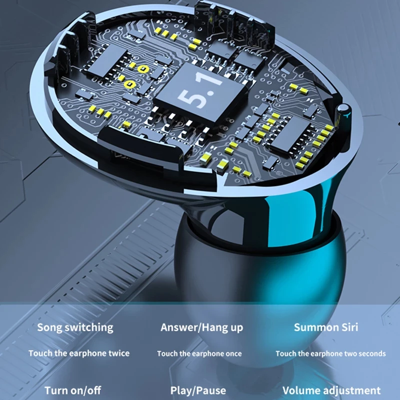 TWS-стереонаушники с зарядным футляром поддержкой Bluetooth 5 1 и на 3500 мА · ч - купить по