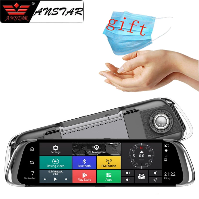 Anstar 10 &quotзеркало заднего вида камера Android 4G Автомобильный видеорегистратор