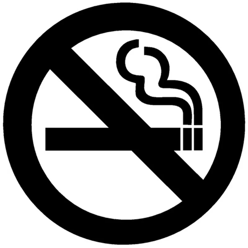 

13cm*13cm No Smoking Circular mark Fashion Vinyl Car Styling Stickers
