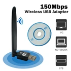 Usb wifi адаптер ethernet lan 150 беспроводной 802.11n для ноутбука Настольный ключ карта антенный адаптер 2,4g wi-fi ресивер wi-fi мини