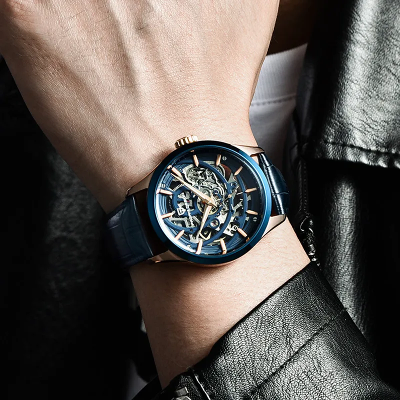 

PAGANI DESIGN Top Brand Leather Men Watch Fashion Luxury Automatic Mechanical Watch 100M Waterproof Watch Relogio Masculino